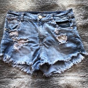 Refuge Distressed Denim Shorts